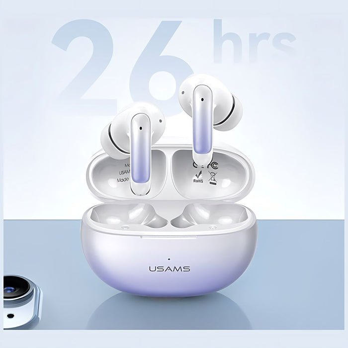 USAMS Слушалки Bluetooth 5.3 TWS X-donseries ENC безжични, бели