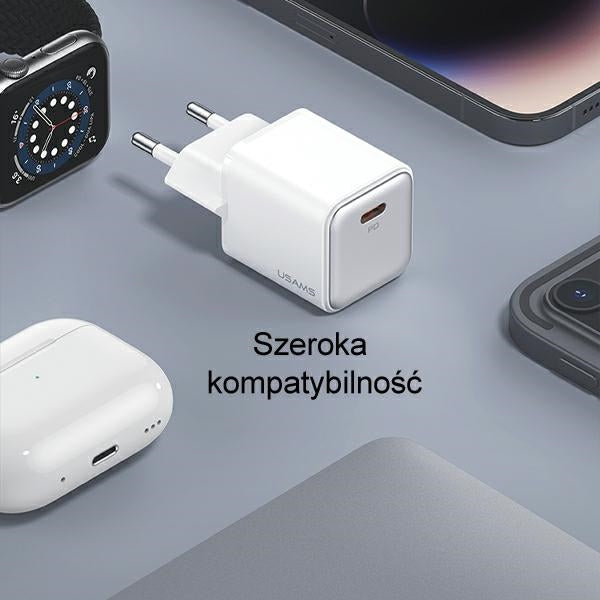 Зарядно USAMS X-ron Series 3A PD3.0 Fast Charging, черно