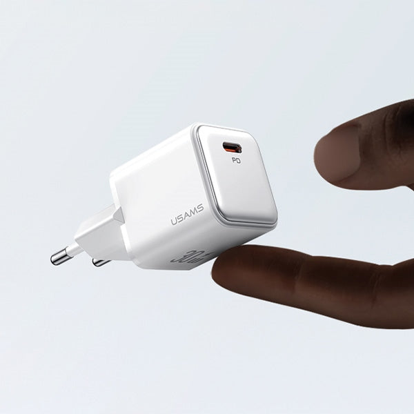 Зарядно USAMS X-ron Series 3A PD3.0 Fast Charging, бял