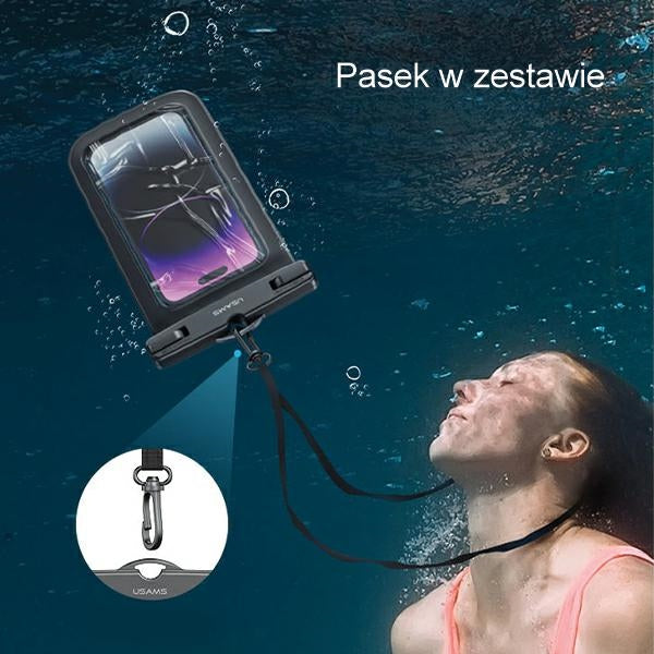 Водоустойчив калъф USAMS за 6.7", IP68transparent FSD1203 (US-YD012)