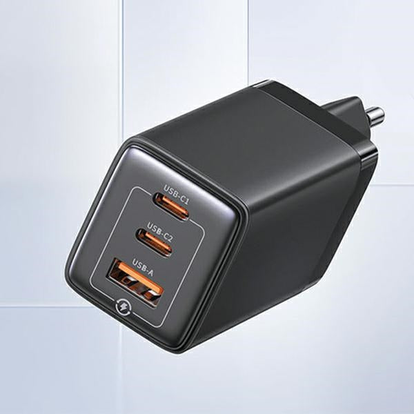 Зарядно USAMS 65W GaN PD3.0 QC3.0 Fast Charging Sandru Series, черно