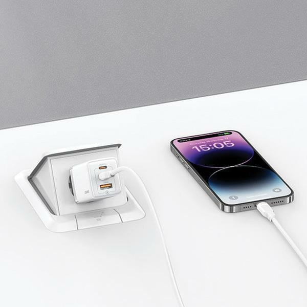 Зарядно USAMS 65W GaN PD3.0 QC3.0 Fast Charging Sandru Series, черно
