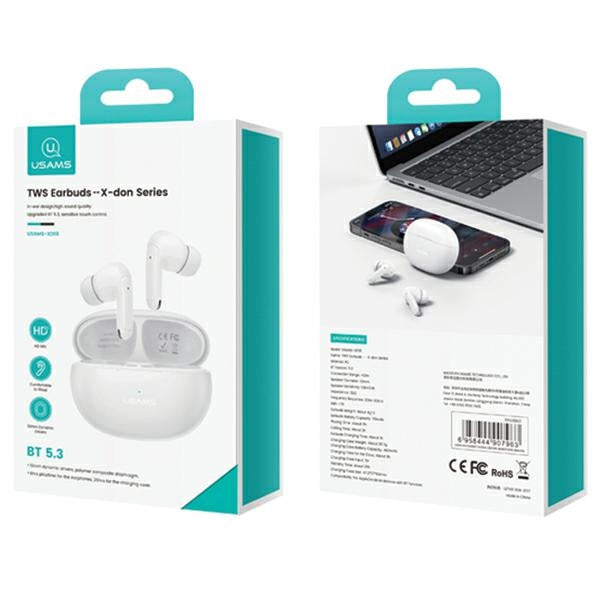 Безжични слушалки USAMS M2 5.3 TWSX-Don Series Dual mic ENC, черни