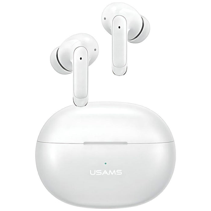 USAMS Слушалки Bluetooth 5.3 TWSX-Don Series Dual mic ENC безжични, бели