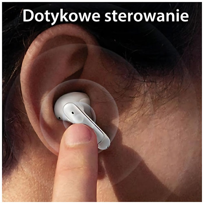 USAMS Слушалки Bluetooth 5.3 TWSX-Don Series Dual mic ENC безжични, бели