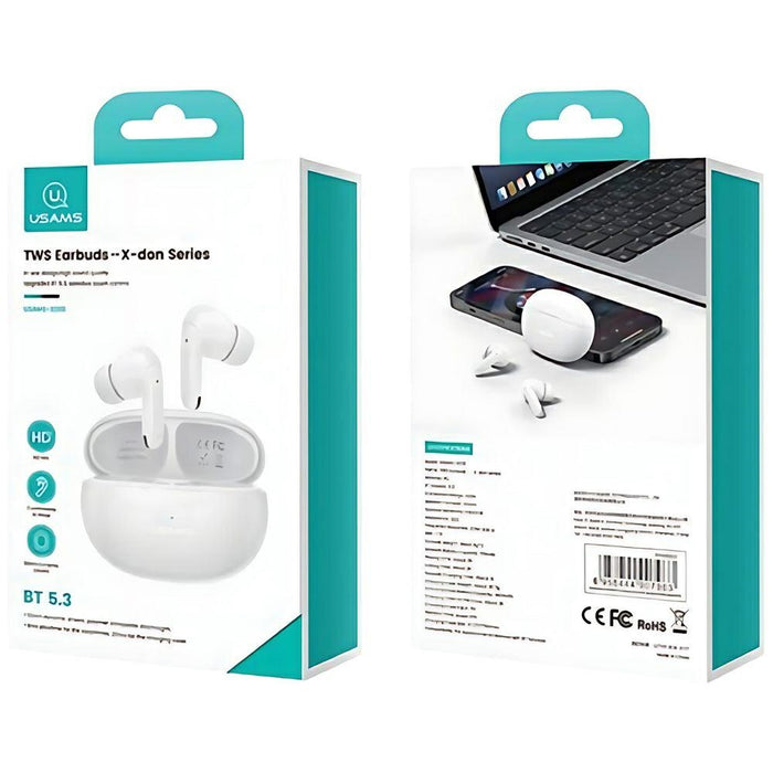 USAMS Слушалки Bluetooth 5.3 TWSX-Don Series Dual mic ENC безпроводни, лилави