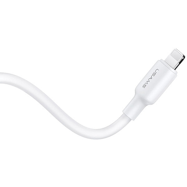 Зарядно USAMS Fast Charging YX Series с кабел Lightning, бяло