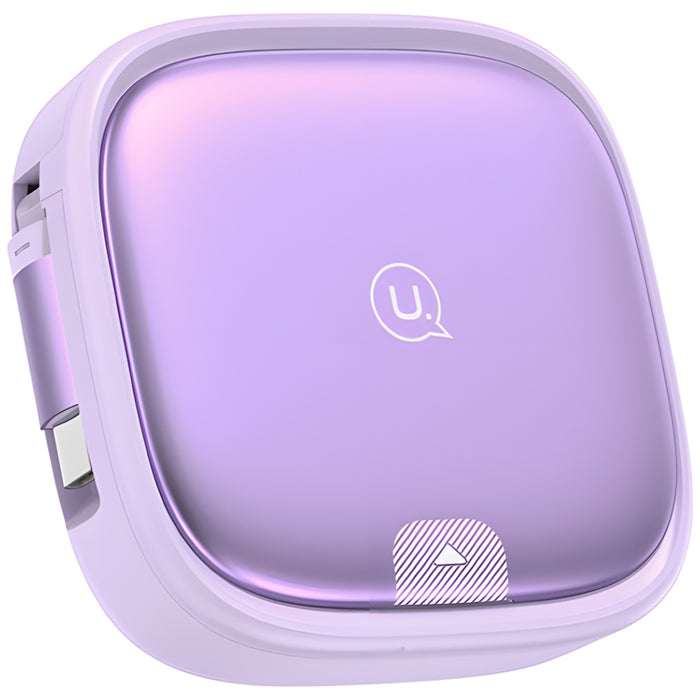 USAMS кабел разтегляем 3в1 Micro USB/USB-C/Lightning 60W, лилав — 1 бр.