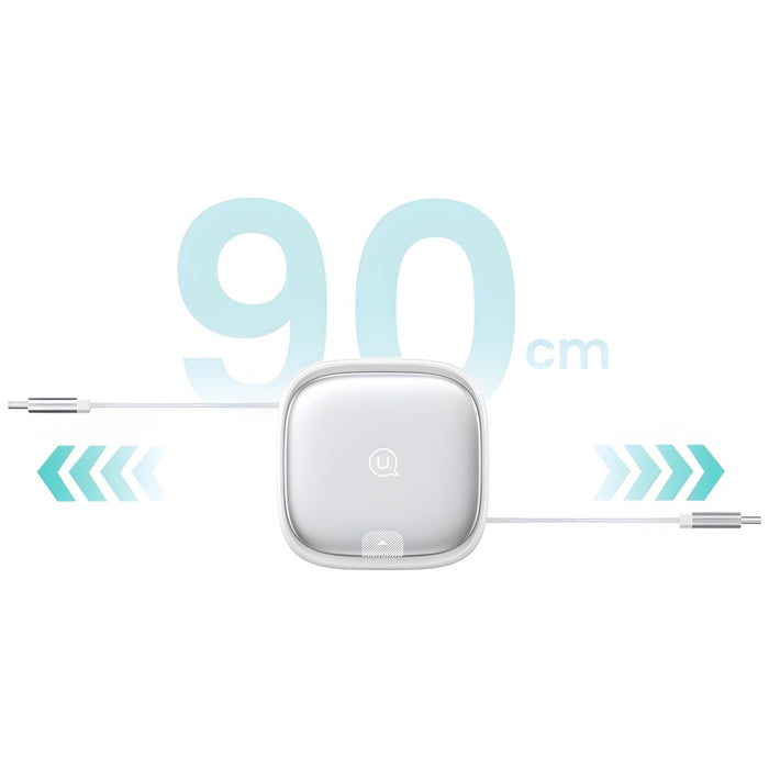 USAMS кабел разтегляем 3в1 Micro USB/USB-C/Lightning 60W, лилав — 1 бр.