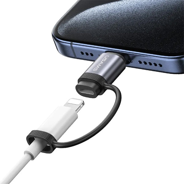 USAMS адаптер Lightning към USB-C30W стоманен/алуминиев SJ677LN01 (US-SJ677)