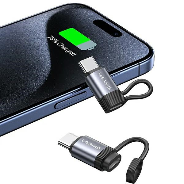 USAMS адаптер Lightning към USB-C30W стоманен/алуминиев SJ677LN01 (US-SJ677)