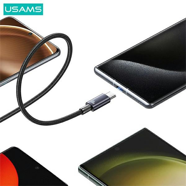 Кабел USAMS за Lightning, 30W, 0,25mFast, сталева/темна покритие, SJ679USB01 (US-SJ679)