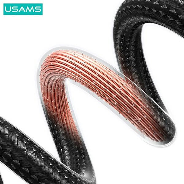 Кабел USAMS за Lightning, 30W, 0,25mFast, сталева/темна покритие, SJ679USB01 (US-SJ679)