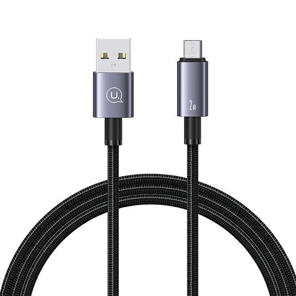 Кабел USAMS към Micro-USB 2A 1 м, стоманен, матиран