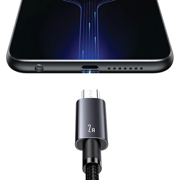 Кабел USAMS към Micro-USB 2A 1 м, стоманен, матиран