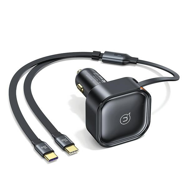 Зарядно USAMS Ład. sam. ze zwijanym C41 PD 30W Fast Charge, черно