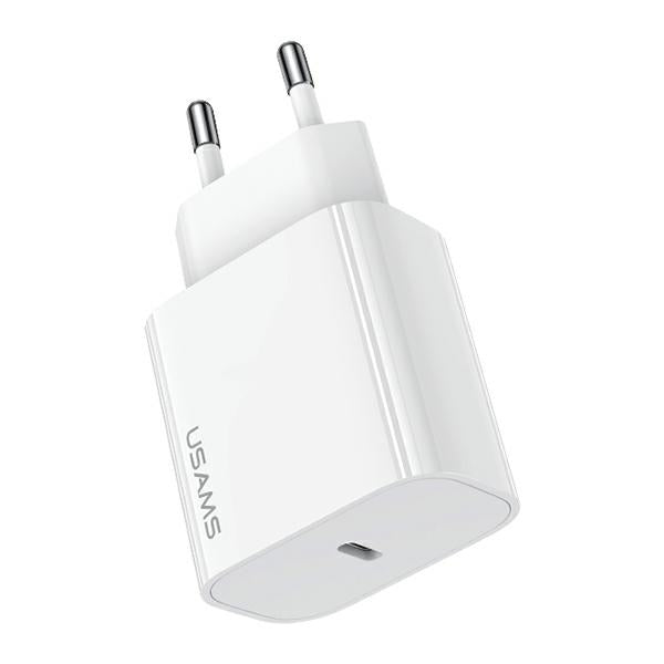 Зарядно USAMS T65 PD Fast Charging, бяло
