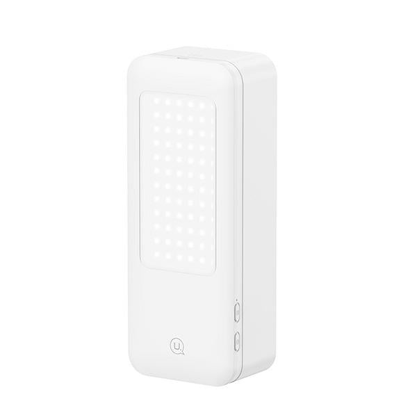 Многофункционален держател USAMS с LED лампа за телефон, бял