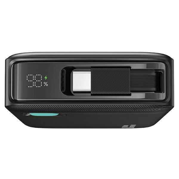 Powerbank USAMS M2 Retractable со вътрешен кабел 10000 mAh, PD 20W Fast Charge XY Series, черен