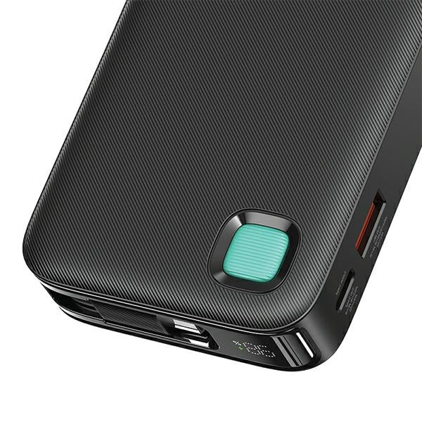 USAMS Powerbank XY Series със сгъваем кабел 10000 mAh PD 20W Fast Charge, лилав