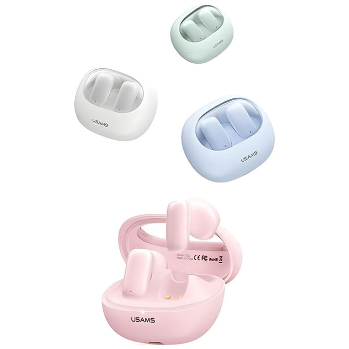 Безжични слушалки USAMS Bluetooth 5.3 TWSTD Series, бели