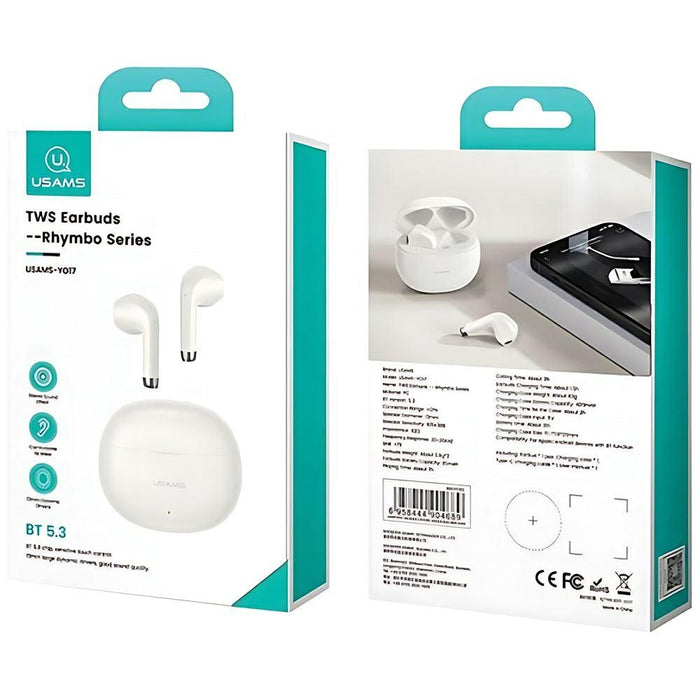 Безжични слушалки USAMS M2 5.3 TWS Rhymbo Series, бежови