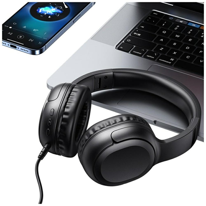 USAMS Yun Series слушалки Bluetooth 5.3, черни