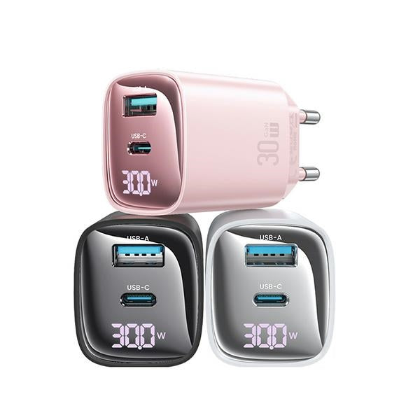 Зарядно USAMS 30W GaN USB-C Fast Charging XC Series, бял