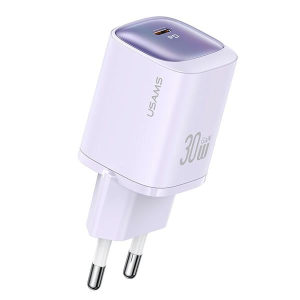 Зарядно USAMS 30W GaN CFast Charging HC Series, лилаво