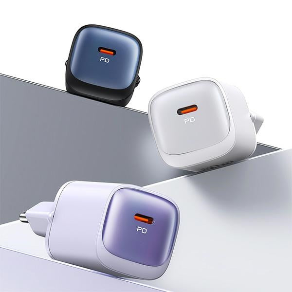Зарядно USAMS 30W GaN CFast Charging HC Series, лилаво