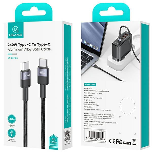 USAMS Kabel pleciony 240W USB-C/USB-C1.2m SY Series tarnish SJ727USB01 кабел

Отговор: USAMS плетен кабел SY Series 2m