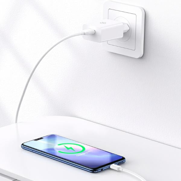 Зарядно USAMS 18W + кабел Fast Charging, бял
