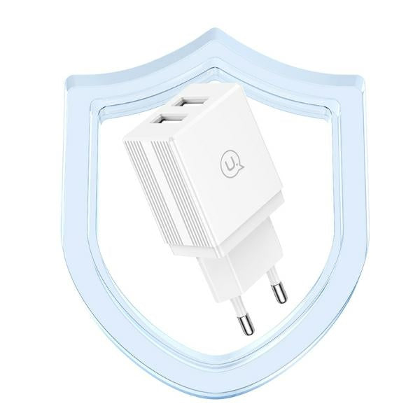 Зарядно USAMS 18W Fast Charging с кабел Lightning, бяло