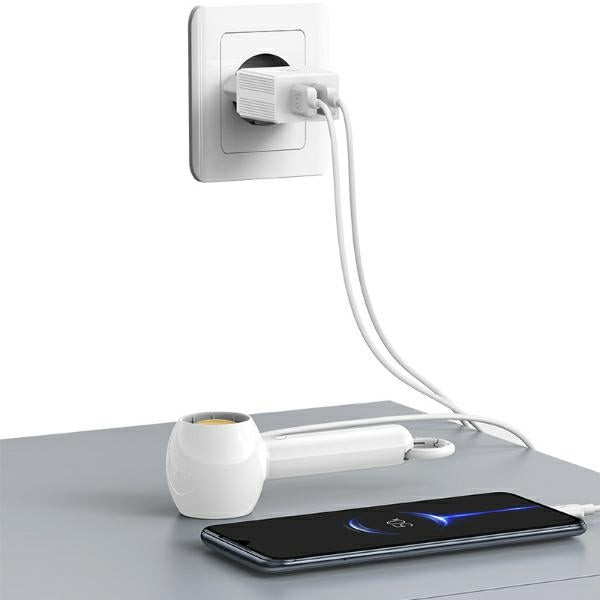Зарядно USAMS Fast Charging серия HC с кабел, бял