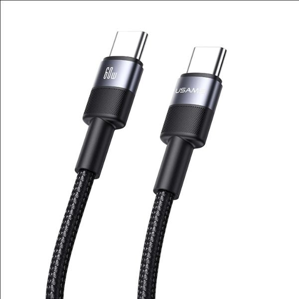 USAMS кабел M3 към M4, 60W, 1,2 м, плетен — 1 бр.