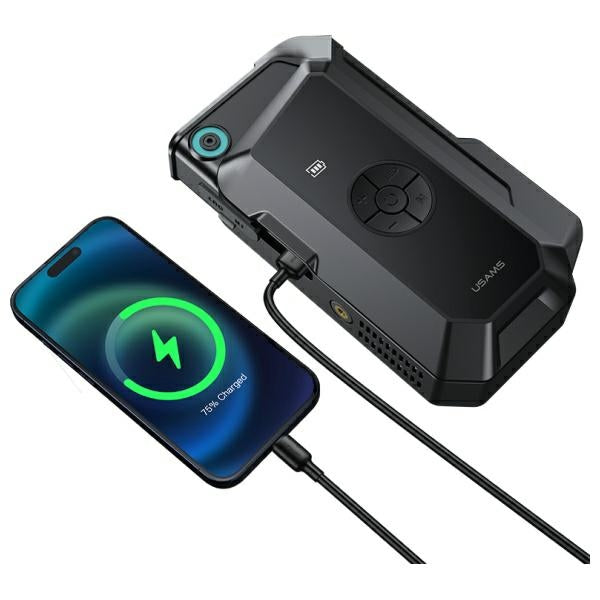 USAMS Jumpstarter Powerbank +вградена фенерче, черен