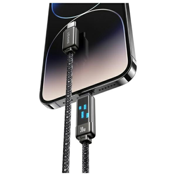 Кабел USAMS Zinc Alloy Lightning 1.2m 30W Fast Charging Meteor Series