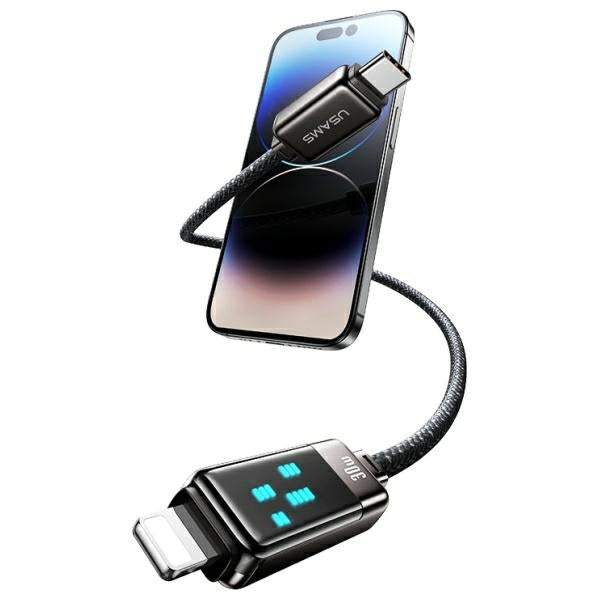 Кабел USAMS Zinc Alloy Lightning 1.2m 30W Fast Charging Meteor Series