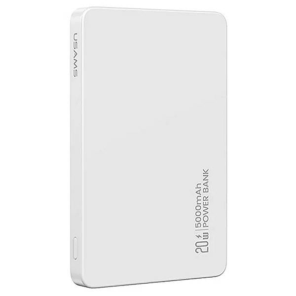 USAMS CY Series powerbank с индукционна зарядка 20W PD Fast Charge, бял