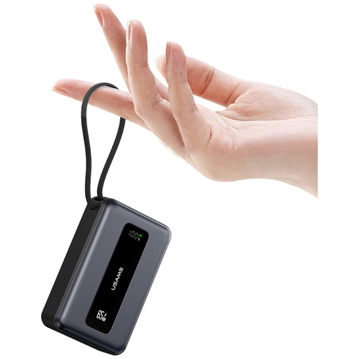 Powerbank USAMS XH Series 65W, тъмен