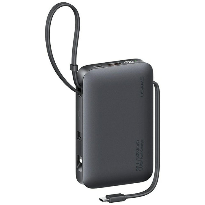 Powerbank USAMS XR Series 20W + кабел Lightning, черен