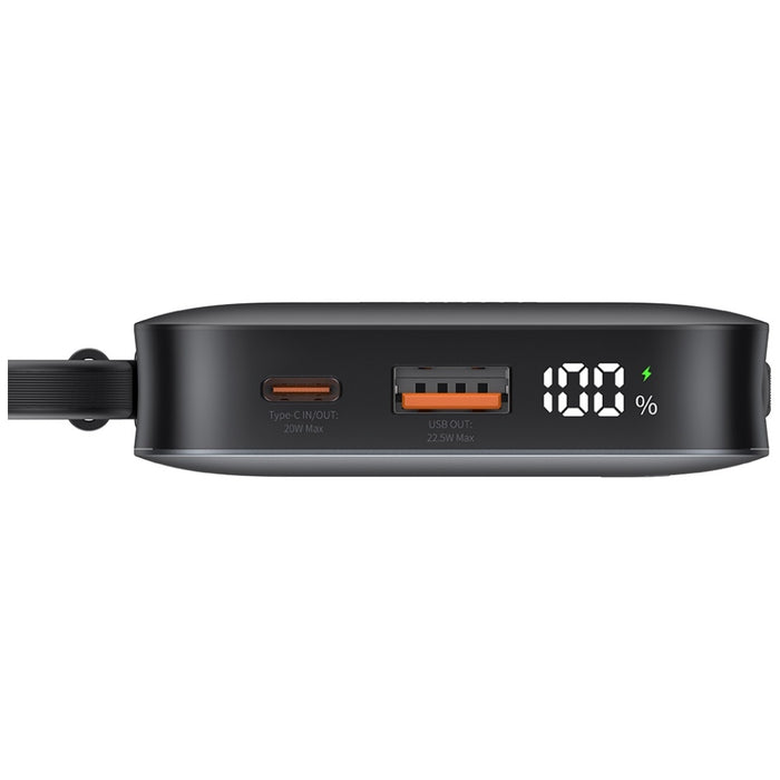 Powerbank USAMS XR Series 20W + кабел Lightning, черен