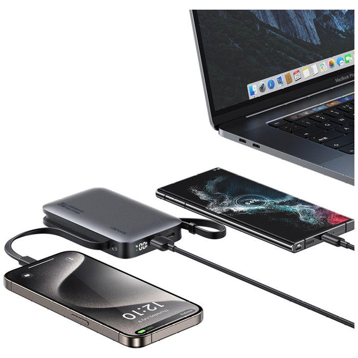 Powerbank USAMS XR Series 20W + кабел Lightning, черен