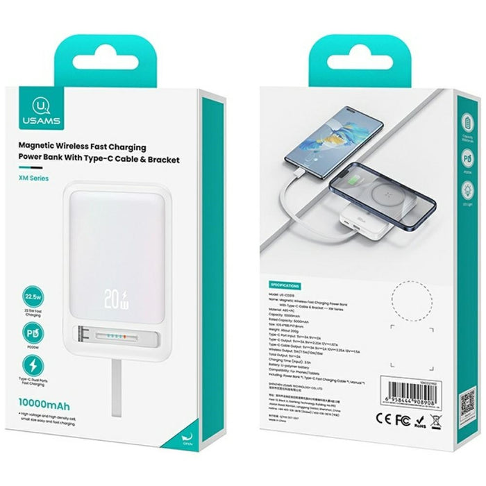 Powerbank USAMS XM Series Magnetic Wireless, розов