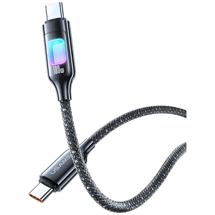 Кабел USAMS TC Series за USB-C, 1.2 м, тъмно покритие