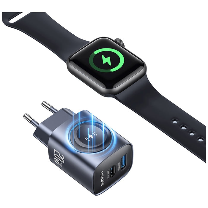 Зарядно USAMS T67 20W за iWatch, матово