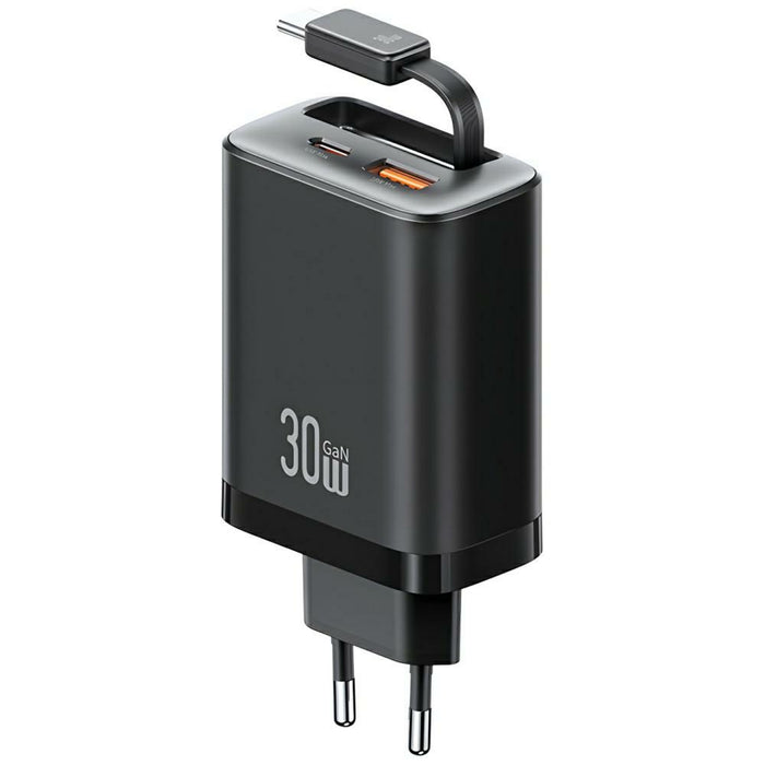 Зарядно USAMS Xiang Series 30W + кабел, черно
