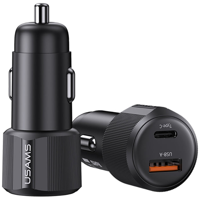 Автомобилна зарядна USAMS YT Series 60W, черна