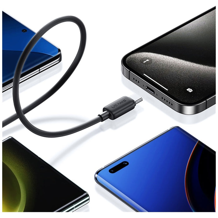 Кабел USAMS KY Series 60W за USB-C 1м, черен