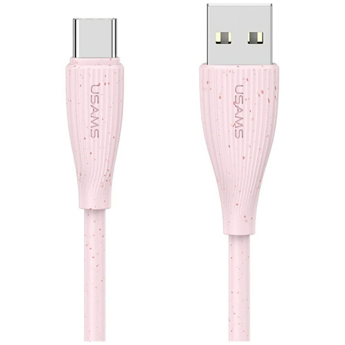 Кабел USAMS Green Series 18W 3A за USB-C 1м, розов